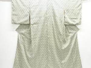 大正ロマン　鎖模様織出しお召着物
